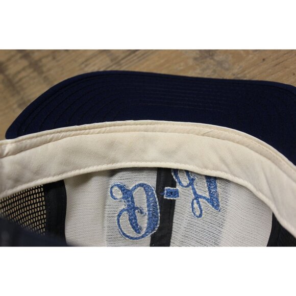 AJD Vintage Lucky Stripes‎ Snapback Trucker Hat Size Large Chain Stitch Knit - Picture 11 of 16